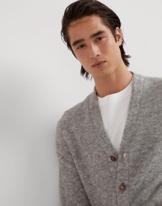  브루넬로 쿠치넬리 가디건 i319603 GREY - BRUNELLO CUCINELLI