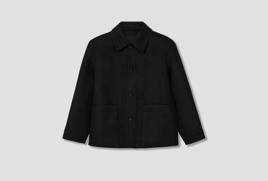 26FW 르메르 자켓 유틸리티 재킷 - 더플 울 OW1243 LF1660 블랙