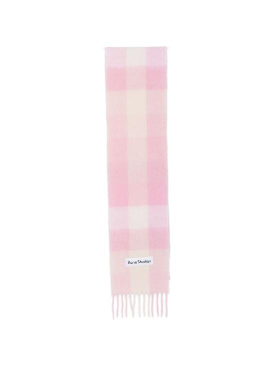 26FW 아크네 스튜디오 모헤어 체크 머플러 CA0084DDTL PINK
