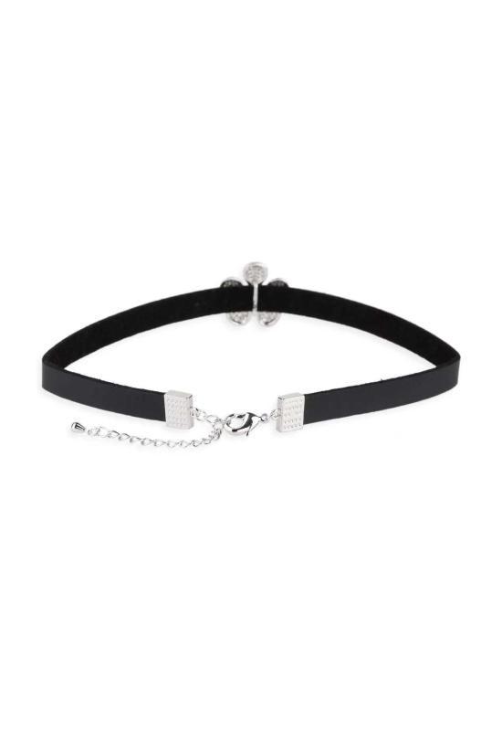  Saachi 목걸이/팬던트 사치 섬세한 크리스탈 꽃 참 초커 목걸이 블랙 - OTHER BRANDS