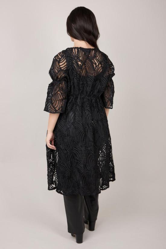  Saachi 트렌치 코트 사치 미디 컷아웃 더스터 블랙 - OTHER BRANDS