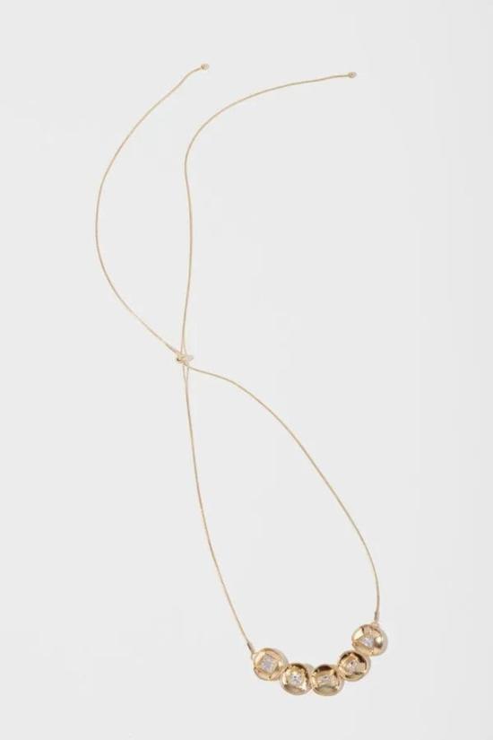  Saachi 목걸이/팬던트 사치 골드 도금 멀티 크리스탈 참 스테이트먼트 목걸이 - OTHER BRANDS