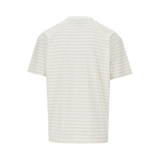 26FW 폴라 스케이트 반팔 티셔츠 POLTEE STRIPE WHITE TAUPE BEIGE - POLAR SKATE