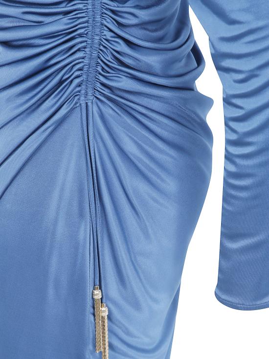 26FW 발망 미디 원피스 DR0000000093 A49 BLUE - BALMAIN