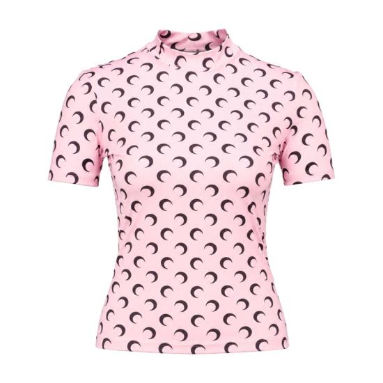 26FW 마린세르 문 프린트 저지 숏 슬리브 탑 UTS001ACJER0001PK31 PINK
