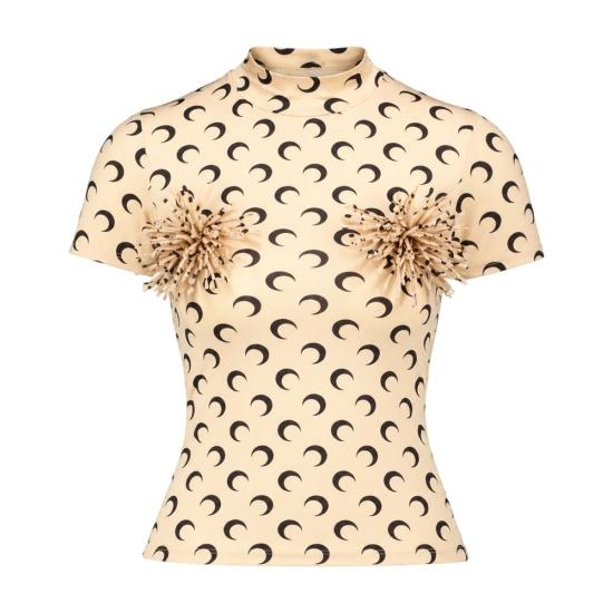26FW 마린세르 반팔 티셔츠 WTT042ACJER0001TA10 BEIGE