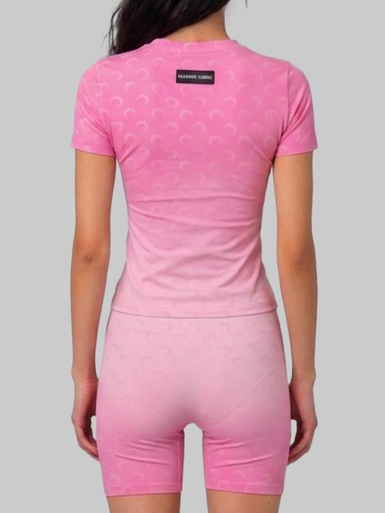 26FW 마린세르 문 로고 저지 베이비핏 티셔츠 WTT012ACJER0114PK09 PINK - MARINE SERRE