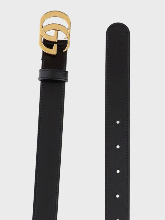 26FW 구찌 컷 GG 마몽 씬 벨트 A005SNAAGYS1000 black - GUCCI