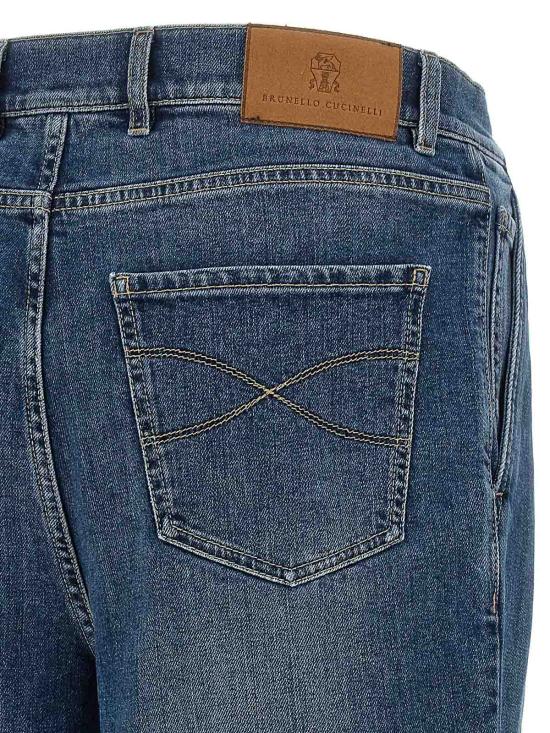 26FW 브루넬로 쿠치넬리 스트레이트 팬츠 M283PK2510C1471 BLUE - BRUNELLO CUCINELLI