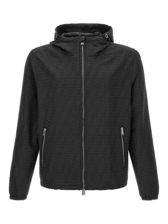 26FW 펜디 FF 모티프 나일론 프린티드 후디드 자켓 FW1463AMYBF0QA1 BLACK