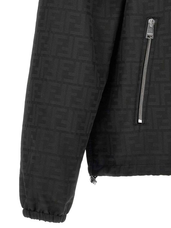 26FW 펜디 FF 모티프 나일론 프린티드 후디드 자켓 FW1463AMYBF0QA1 BLACK - FENDI