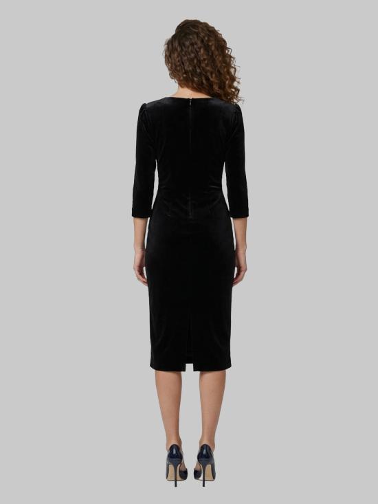 26FW SUTTON NEW YORK 미디 원피스 50204457 899 BLACK - SUTTON NEW YORK