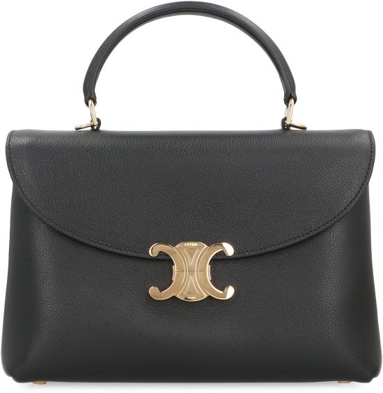 26FW 셀린느 미디움 니노 백 서플 카프스킨 117523FXK 38NO BLACK - CELINE
