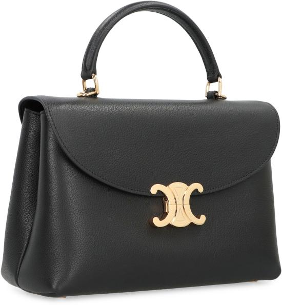 26FW 셀린느 미디움 니노 백 서플 카프스킨 117523FXK 38NO BLACK - CELINE