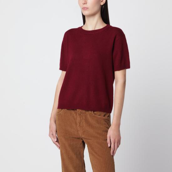 26FW 알렉산드라 골로바노프 반팔 티셔츠 MINIANDREWS WI BURGUNDY