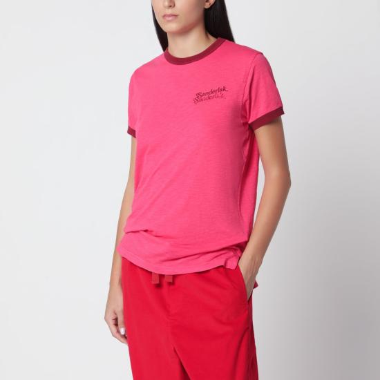 26FW SANDERLAK 반팔 티셔츠 SLBCJB7001CO CRIM PINK