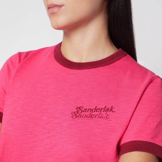 26FW SANDERLAK 반팔 티셔츠 SLBCJB7001CO CRIM PINK - SANDERLAK