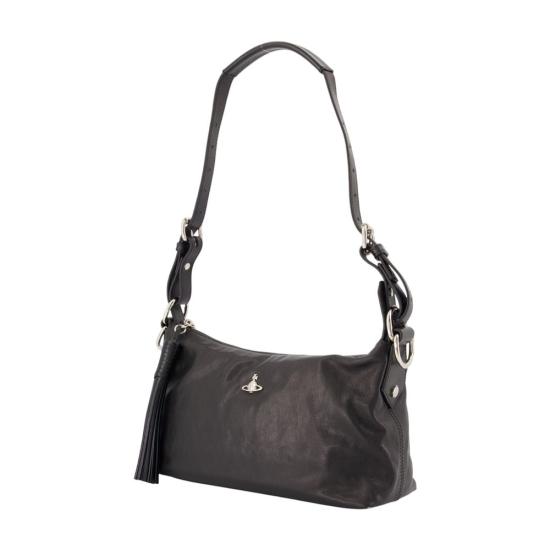 26FW 비비안웨스트우드 레더 호보 숄더백 46020017WL00BXN401 BLACK - VIVIENNE WESTWOOD