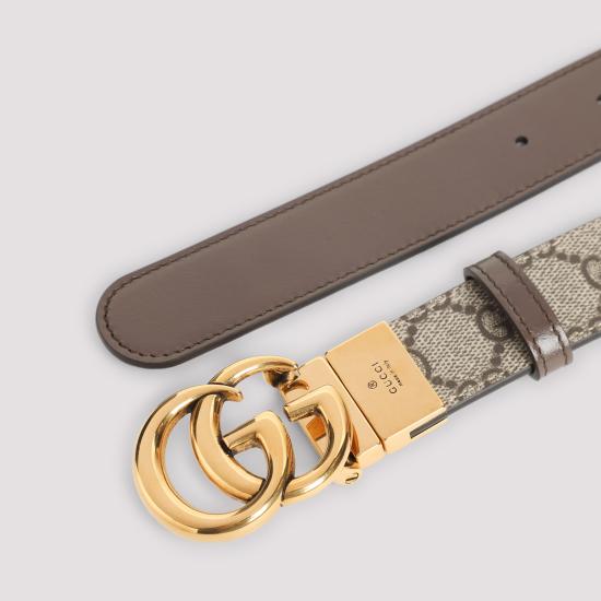 26FW 구찌 GG 마몽 리버시블 벨트 65941792TIC8358 BE EBO NEW ACERO - GUCCI