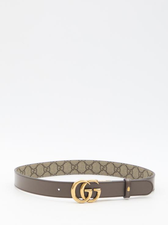 26FW 구찌 GG 마몽 리버시블 벨트 65941792TIC8358 BE EBO NEW ACERO - GUCCI