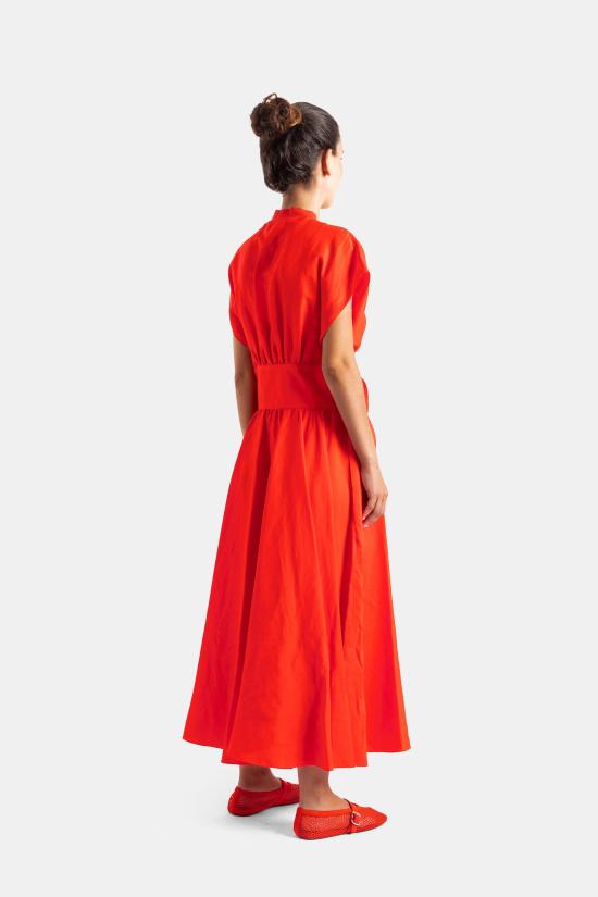 26FW 알라이아 스트레이트 팬츠 AA9R3141W191D 384 ROUGE VERMILLON - ALAIA