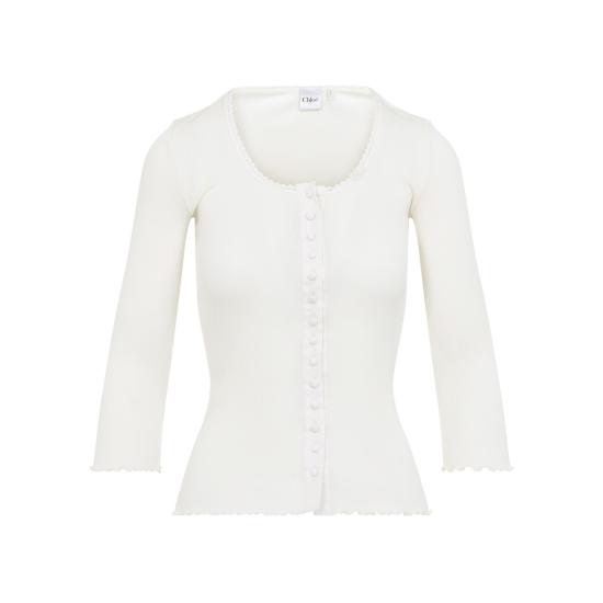 26FW 끌로에 반팔 티셔츠 CH26AJH43088 107 ICONIC MILK - CHLOE