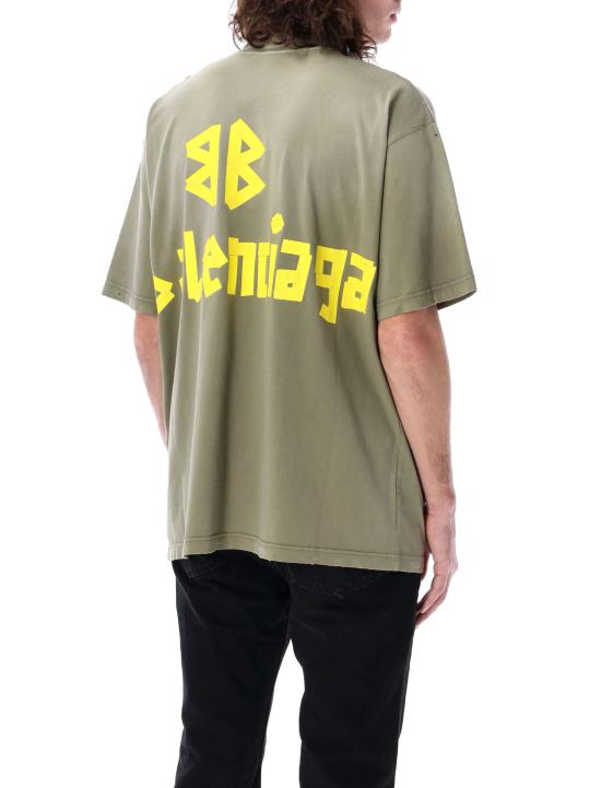  발렌시아가 반팔 티셔츠 739784 TOVA92942 GREEN - BALENCIAGA