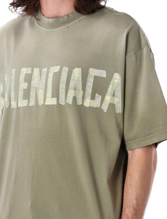  발렌시아가 반팔 티셔츠 739784 TOVA92942 GREEN - BALENCIAGA