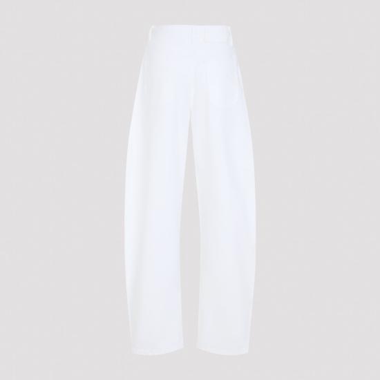 26FW 알라이아 스트레이트 팬츠 AA9P1280D027D 000 WHITE - ALAIA