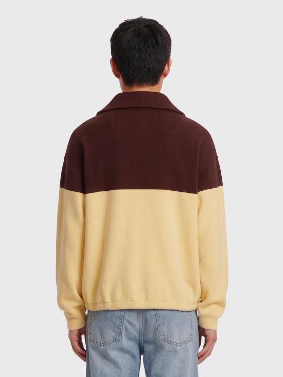 26FW 로에베 코튼 하프 집업 스웨트셔츠 H526Y14KO9 BROWN - LOEWE