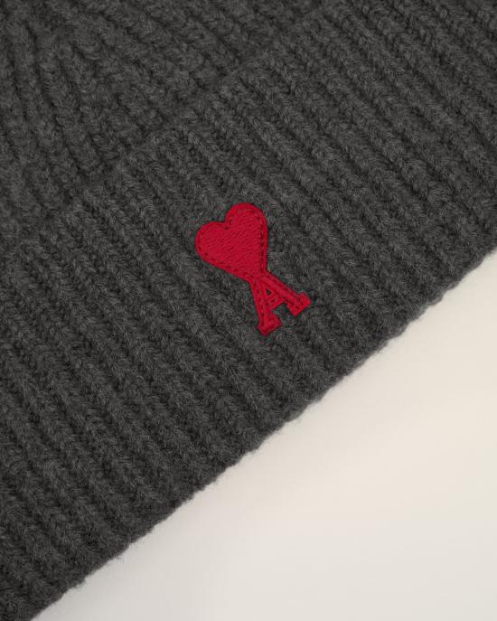 26FW 아미 모자 BFUHA116018 084 GRIS CHINEROUGE 084 GRIS CHINE ROUGE - AMI