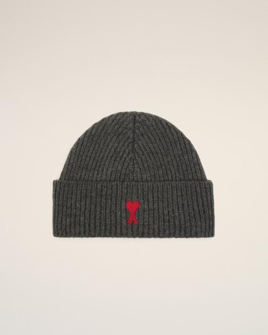 26FW 아미 모자 BFUHA116018 084 GRIS CHINEROUGE 084 GRIS CHINE ROUGE