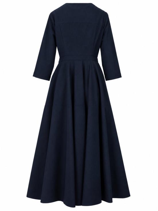 26FW 비베타 미디 원피스 VS2AB0342TE138 6882 DARK BLUE - VIVETTA