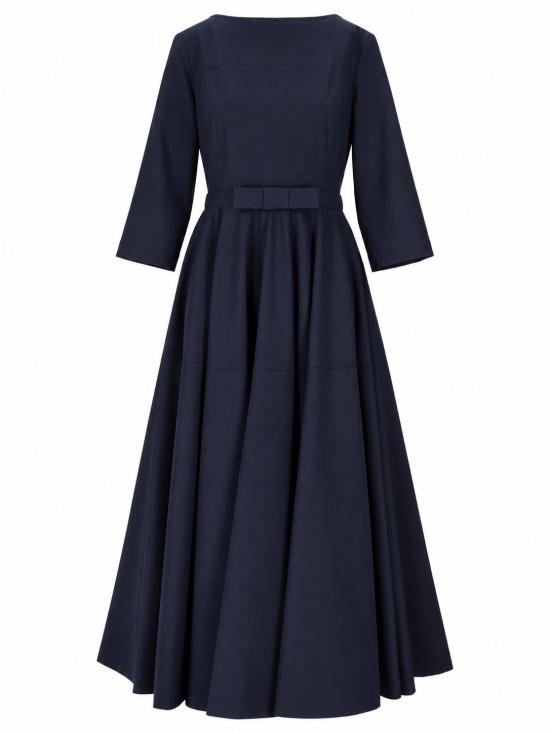 26FW 비베타 미디 원피스 VS2AB0342TE138 6882 DARK BLUE