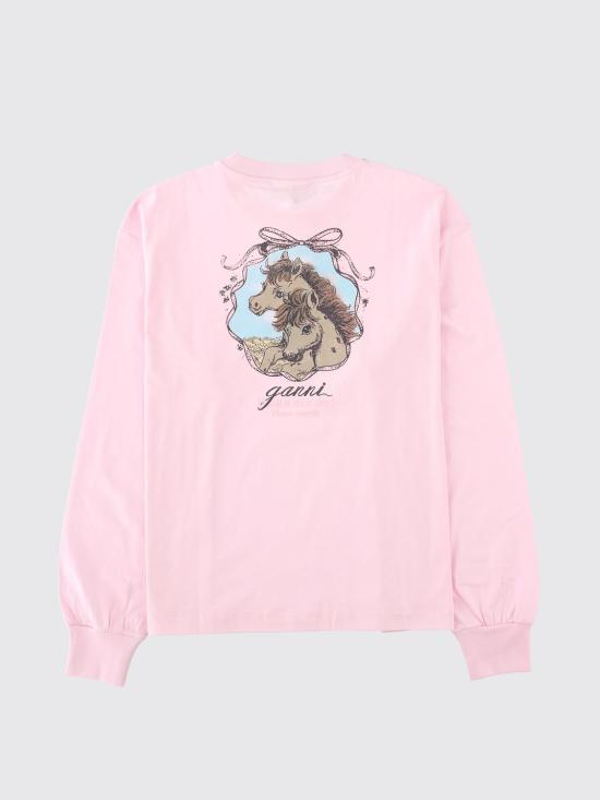 26FW 가니 반팔 티셔츠 A1050223 868 Pink - GANNI