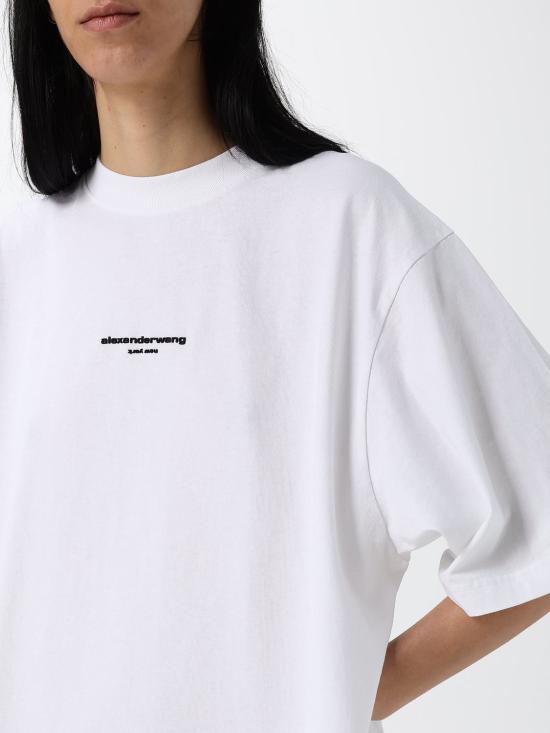 26FW 알렉산더 왕 반팔 티셔츠 UCC3261905 100 White - ALEXANDER WANG
