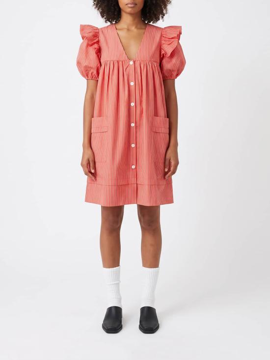 26FW 가니 롱 원피스 A1030623 472 Red