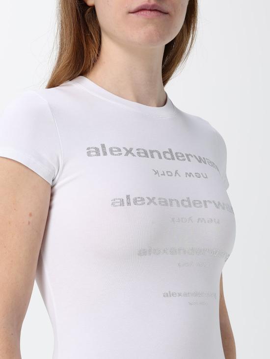 26FW 알렉산더 왕 반팔 티셔츠 1CC3261363 100 White - ALEXANDER WANG