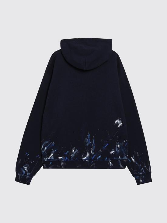 26FW 발렌시아가 페인트 스플래터 오버사이즈 집업 후디 850338TUVJ6 8065 Blue - BALENCIAGA