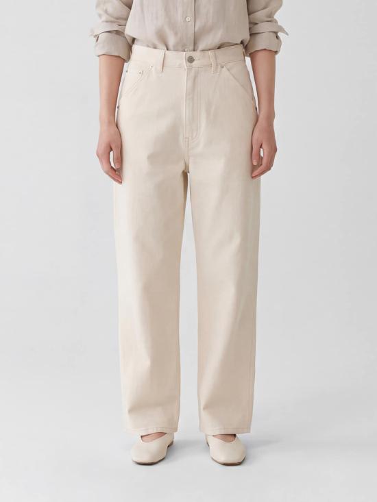 26FW 피비 파일로 데님 팬츠 DP152CO327 106EC Yellow Cream