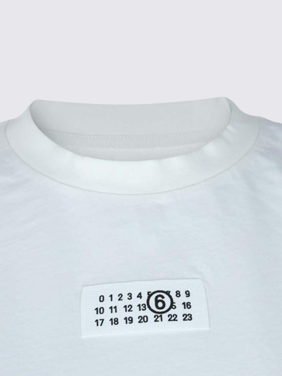 26FW MM6 메종마르지엘라 뉴메릭 코튼 저지 티셔츠 S52GC0327M20258 101 White - MM6 MAISON MARGIELA
