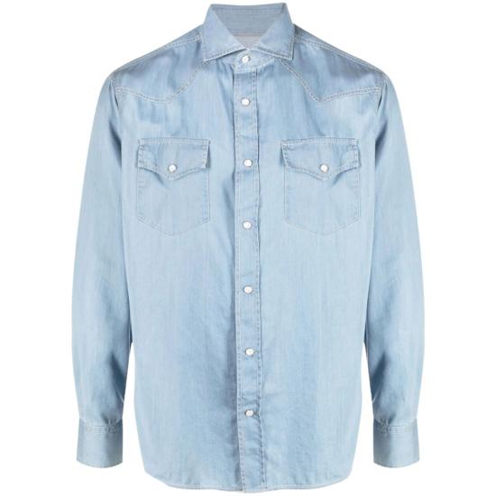 26FW 브루넬로 쿠치넬리 셔츠 MR6834008 CEI28 BLUE