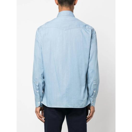 26FW 브루넬로 쿠치넬리 셔츠 MR6834008 CEI28 BLUE - BRUNELLO CUCINELLI