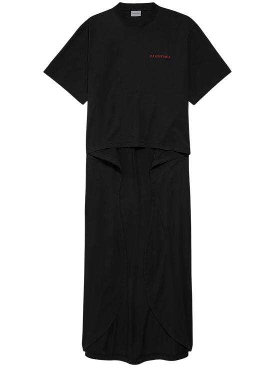 26FW 발렌시아가 백 그래디언트 트레인 티셔츠 871740 TVVE61000 BLACK