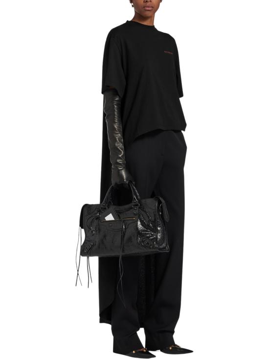 26FW 발렌시아가 백 그래디언트 트레인 티셔츠 871740 TVVE61000 BLACK - BALENCIAGA