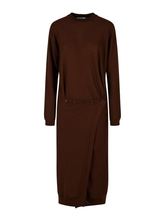 26FW 르메르 버튼 메리노 울 드레스 DR1180 LK1063RE401 ACAJOU