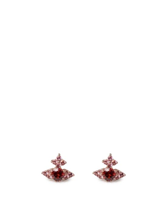 26FW 비비안웨스트우드 페오도리타 ORB 크리스탈 귀걸이 62010388 02R547R547 GOLD RED CZ
