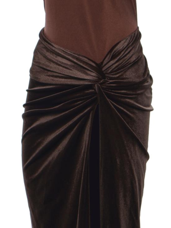 26FW 안다마네 미디 원피스 TM200149A TJP185641 DARK BROWN - ANDAMANE