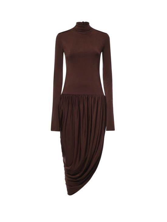 26FW 안다마네 미디 원피스 TM200121A TJP185641 DARK BROWN