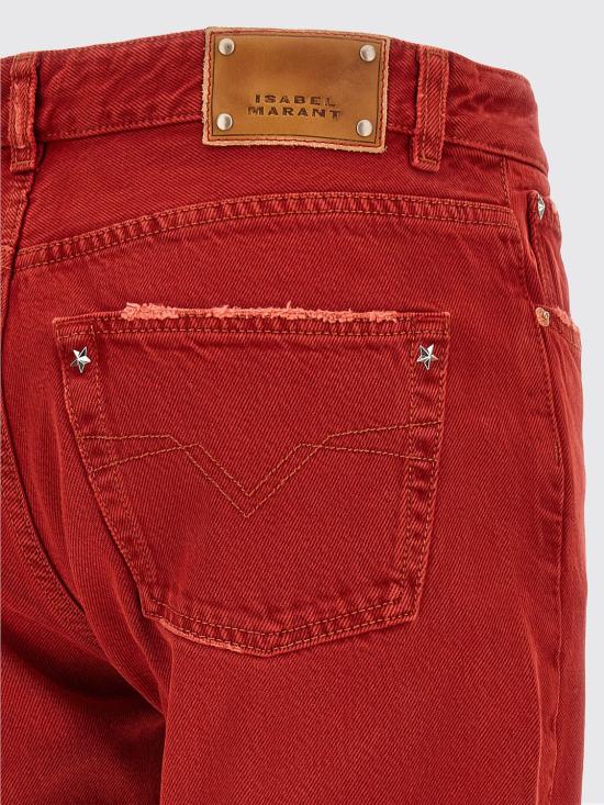 26FW 이자벨마랑 다야 크롭 데님 진 PA0807FAD4H01I 70RD Red - ISABEL MARANT